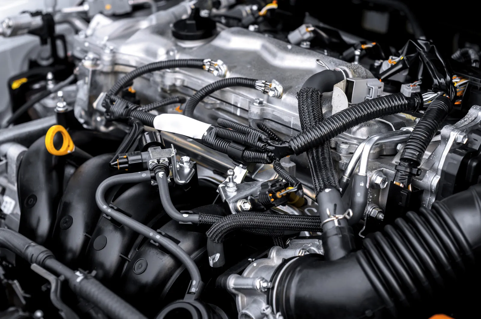 Detalle del motor de un coche